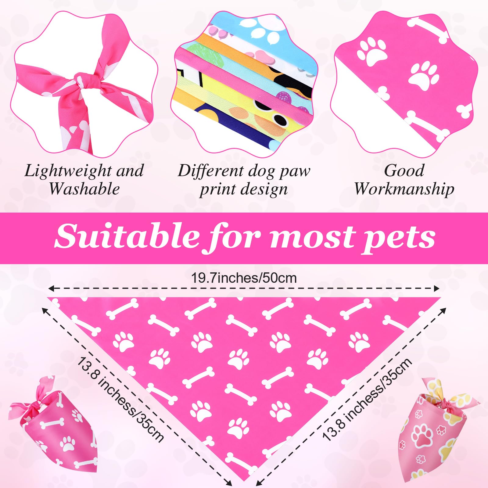 Abbylike bandanas imprimé cœur pour chien, look charmant pendant les promenades.