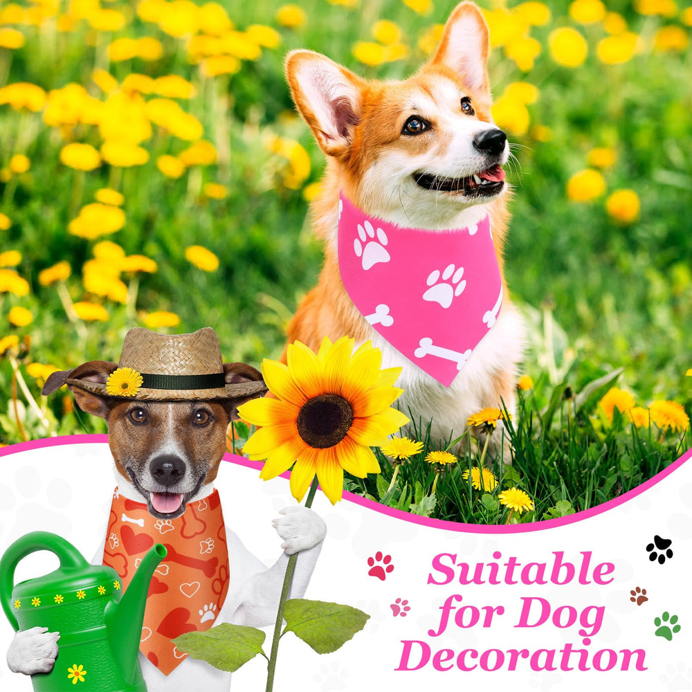 Abbylike bandanas imprimé os pour chien, accessoire festif et souvenir photo.