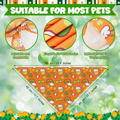 Abbylike bandana motif chapeau vert pour chien, look festif et facile à coordonner.