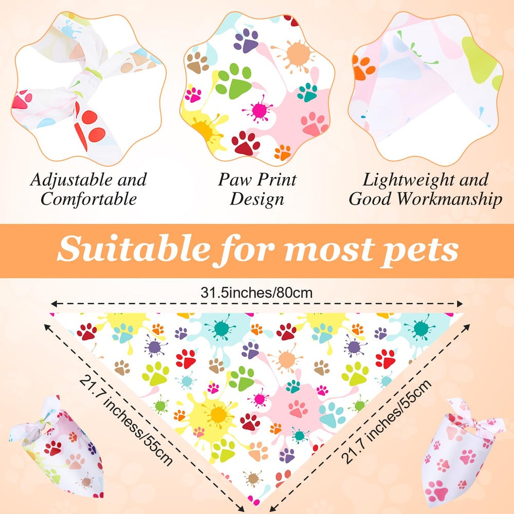 Abbylike bandanas multicolores pour chien, confortables et faciles à ajuster.