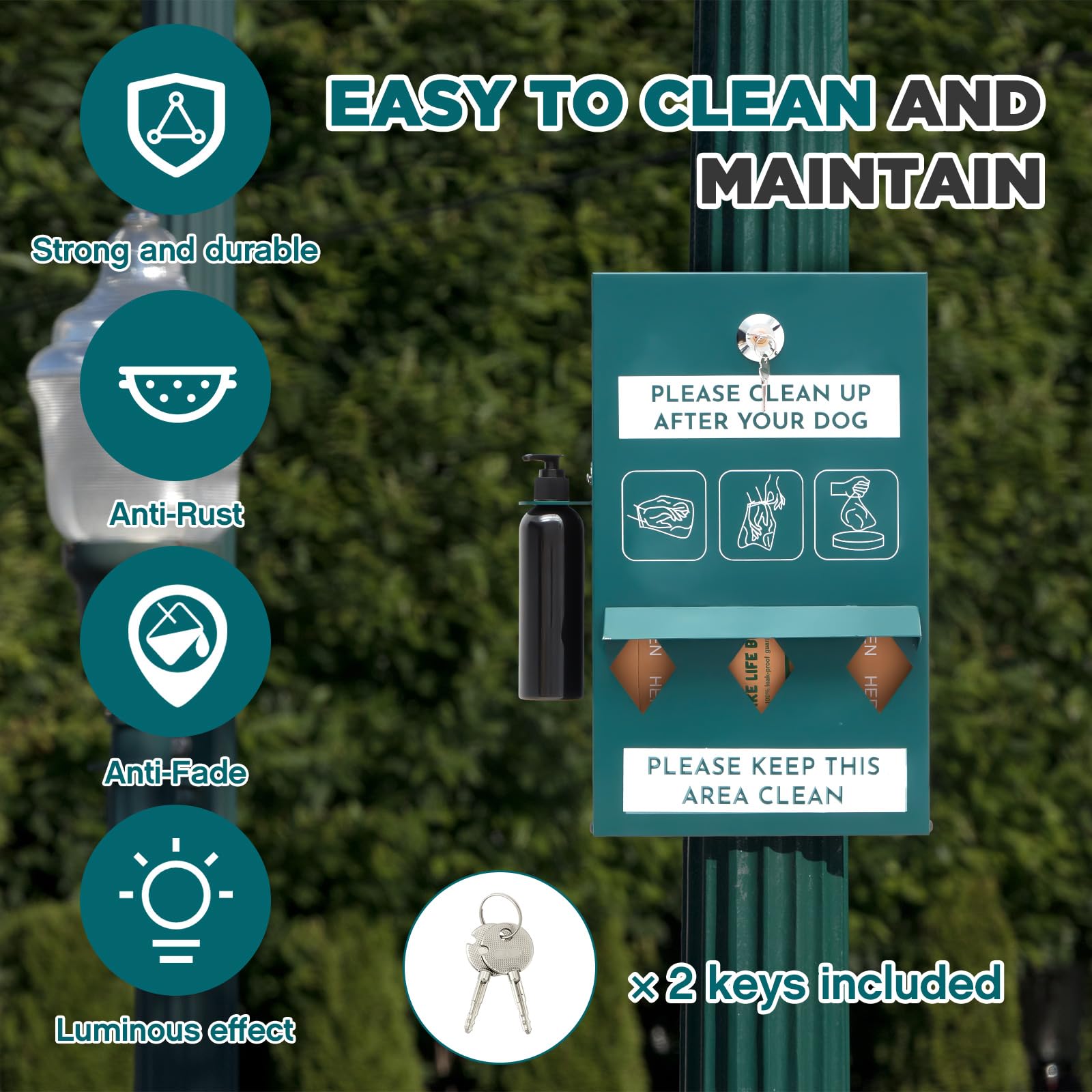 Bouteilles de gel mains Abbylike 250 ml pour l’hygiène en plein air.