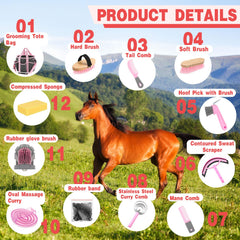 Abbylike brosse douce pour un toilettage délicat du cheval