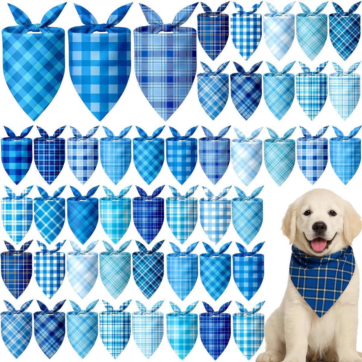 Abbylike bandanas chien – ensemble de 50 pièces pour fêtes et séances photo