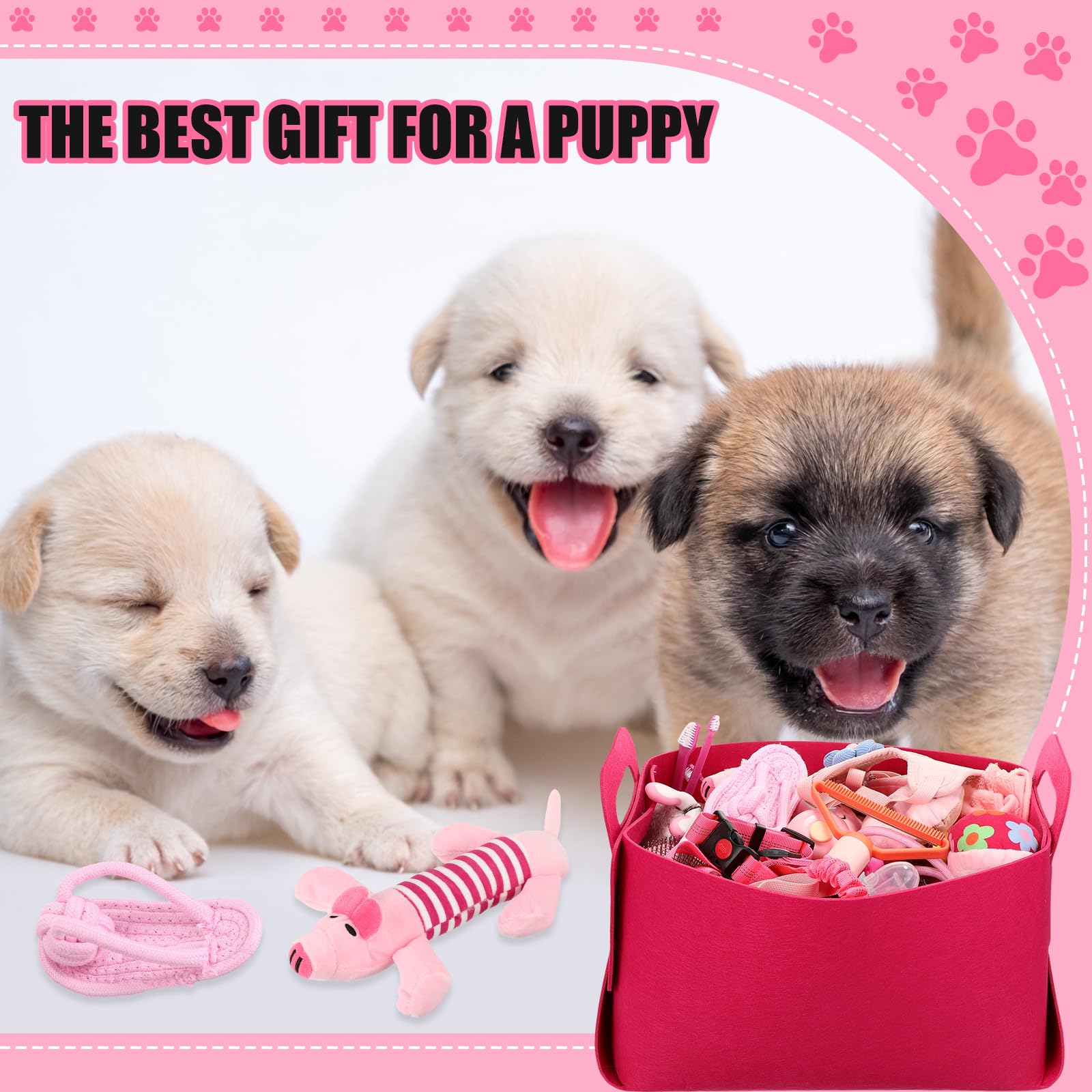 Abbylike kit chiot couverture rose: chaleur douce et confort
