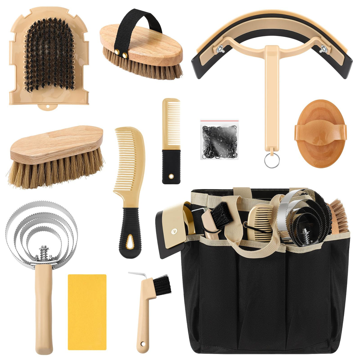Kit Abbylike Toilettage Cheval Organisateur: rangement pratique pour tout le matériel.