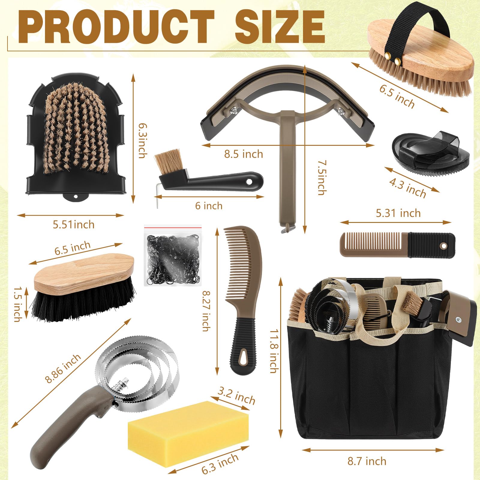 Abbylike sac-tote-organisateur kaki pratique pour ranger les outils