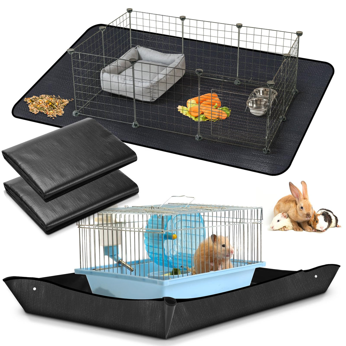Abbylike tapis base cage impermeable, facile a nettoyer et durable.