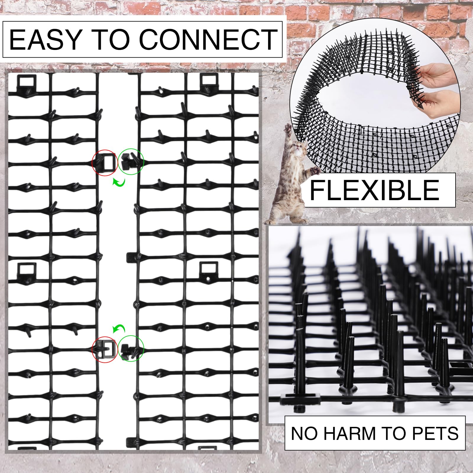 Abbylike tapis anti-chat profil discret intérieur et extérieur
