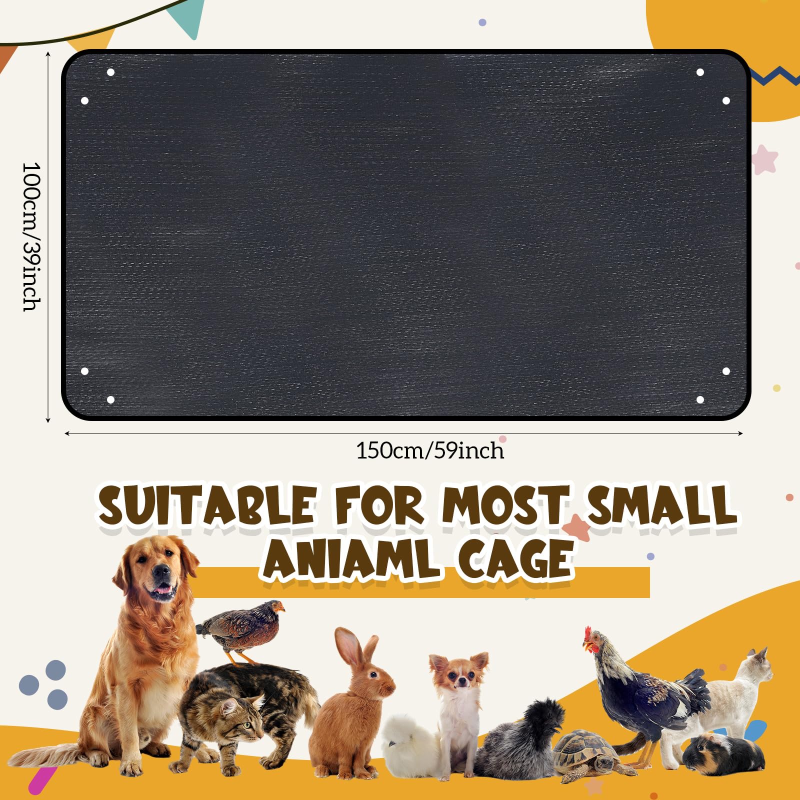 Abbylike tapis parc animaux impermeable, parfait pour plusieurs compagnons.