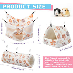 Abbylike tunnel chinchilla 50x15 cm: espace de jeu généreux