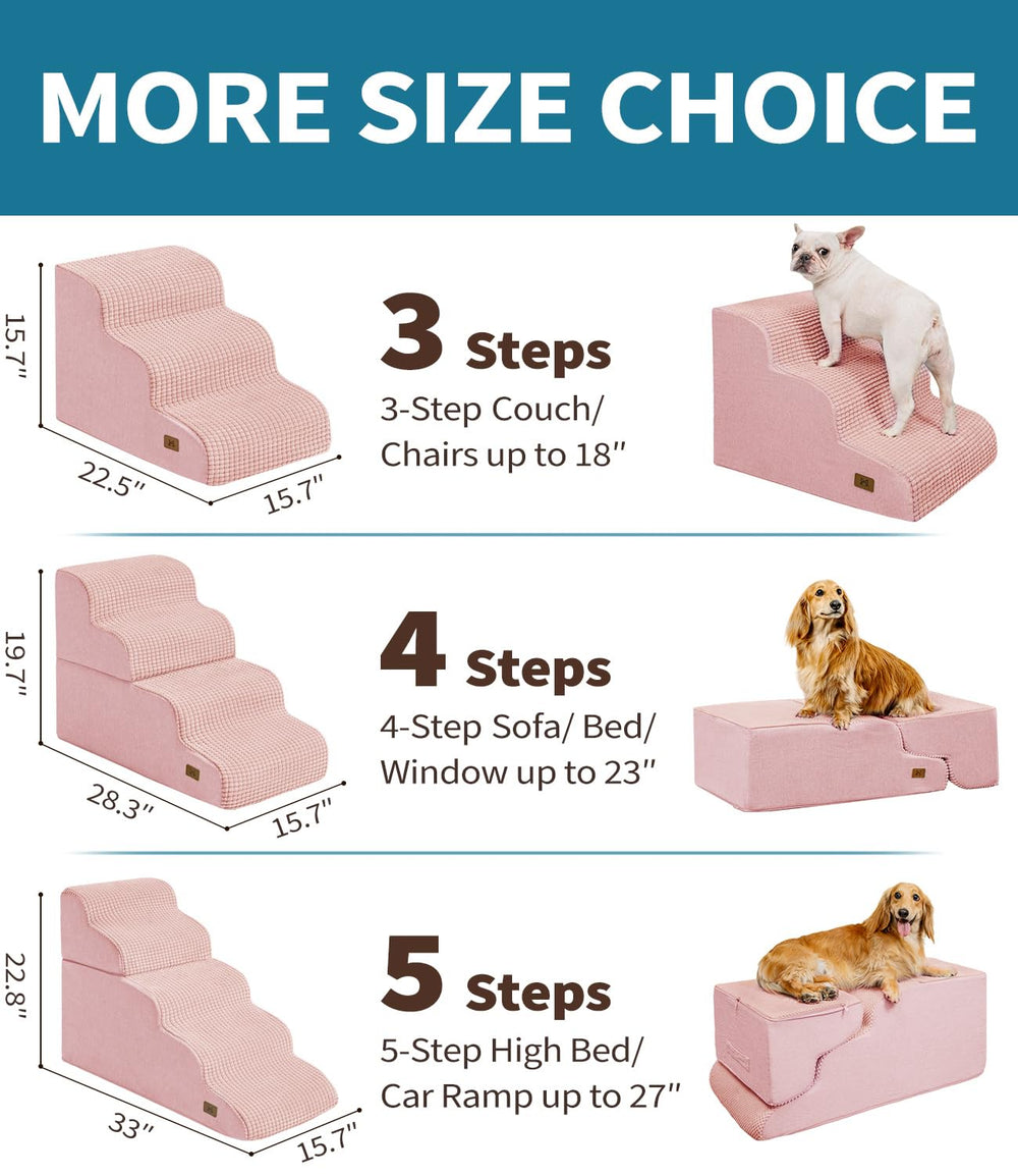 ABCPET escalier intérieur rose, design compact pour petits espaces.