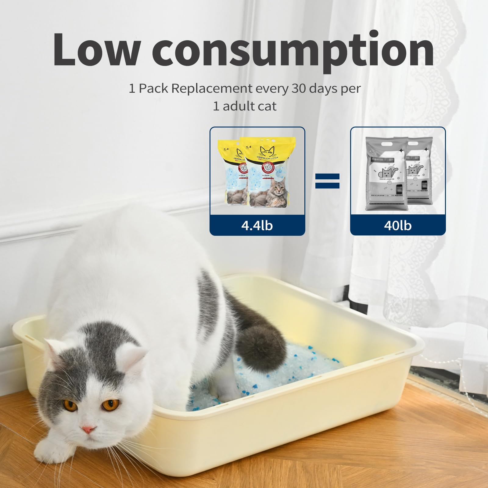 ABCPET Litière sans raclage, entretien plus simple.