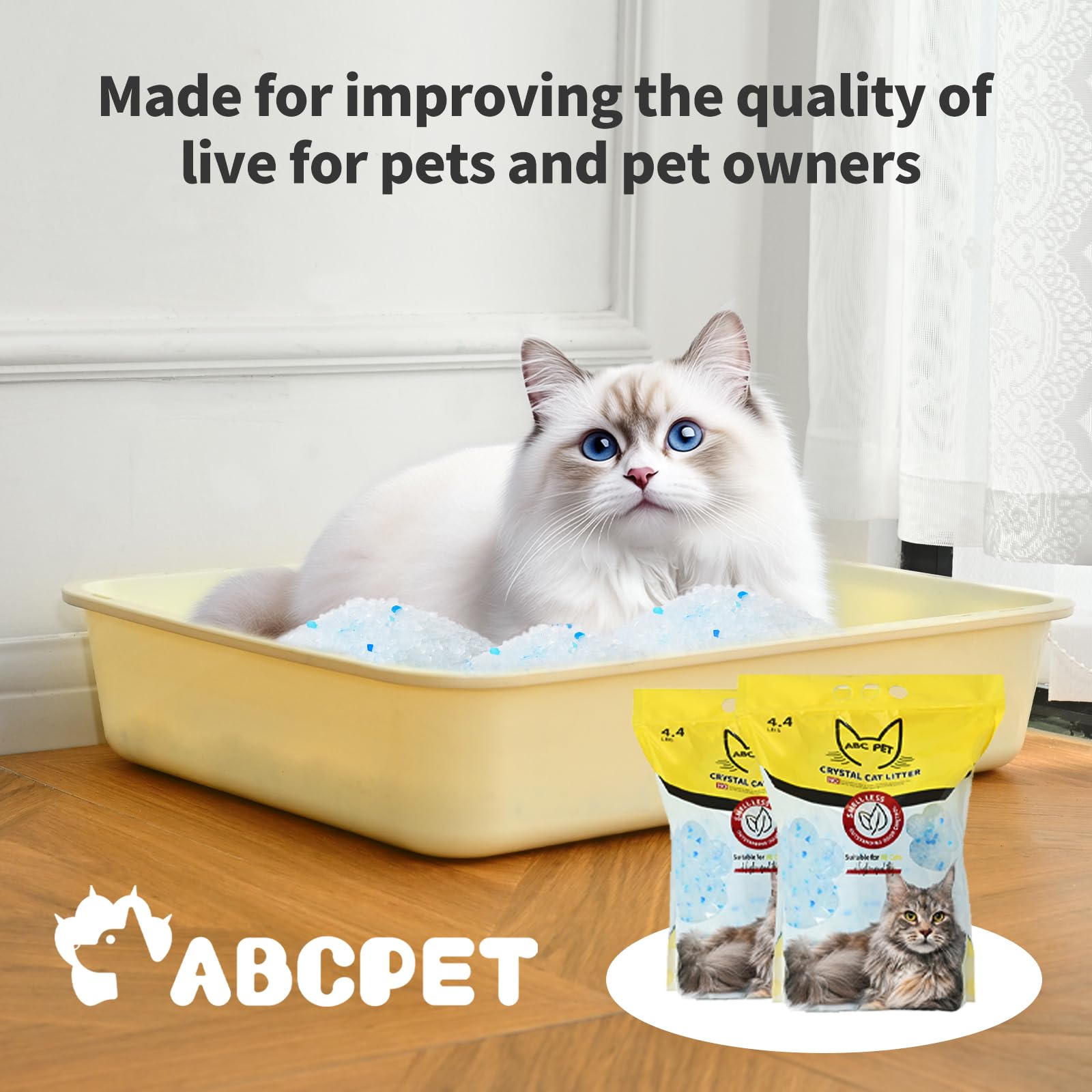 ABCPET Litière pratique, remplissage facile et rapide.
