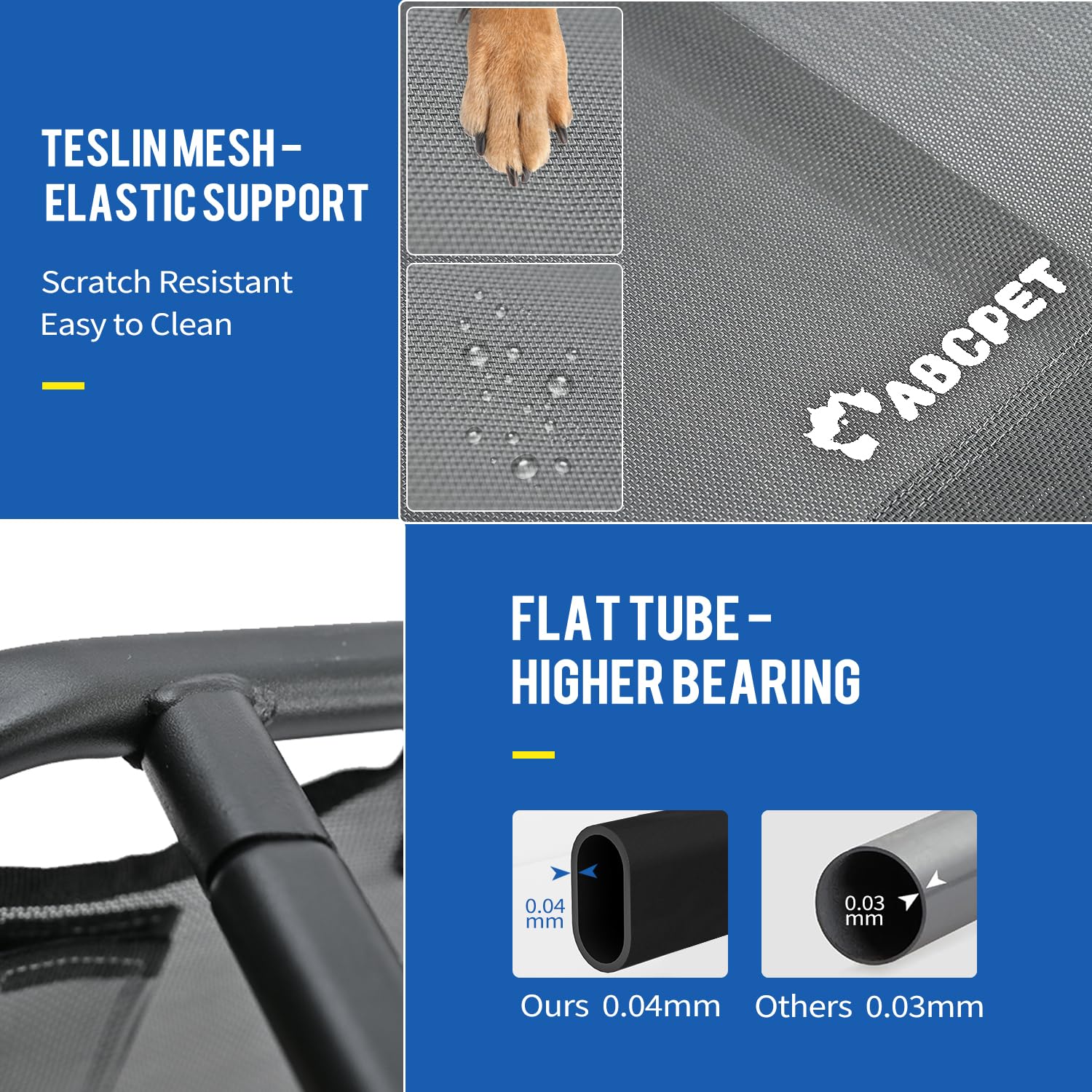 ABCPET-tissu Teslin maillage respirant pour une fraîcheur durable.