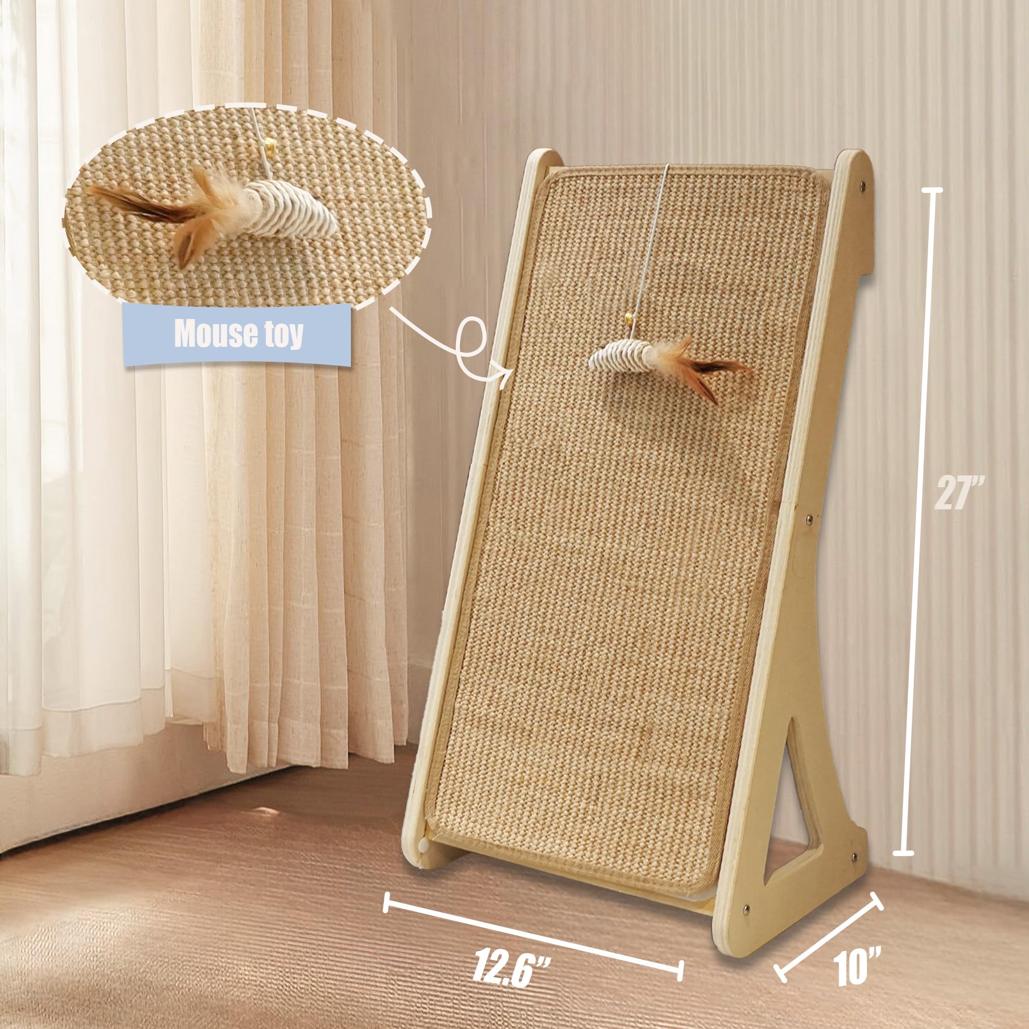 Aberatail griffoir chat en L mode canapé, divertit le chat et préserve le mobilier.