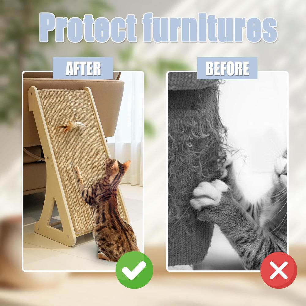 Aberatail sisal naturel, matériau non toxique et réutilisable pour votre chat.
