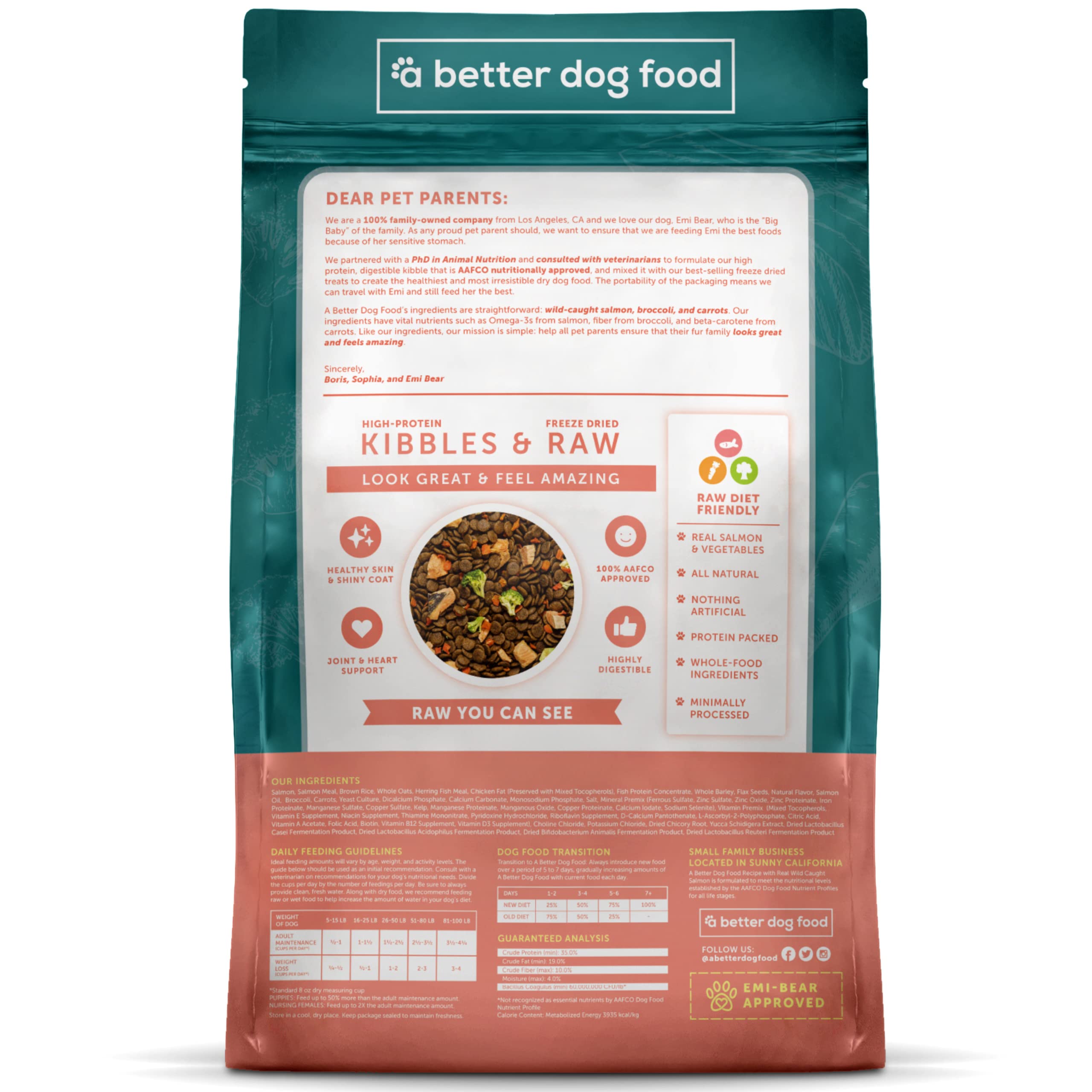A Better Dog Food formule complete convenant a chiens de tous ages et tailles.