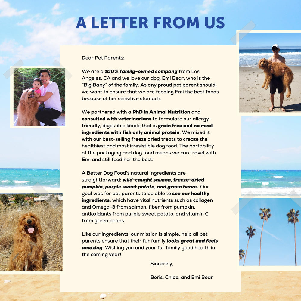 A Better Treat Ocean Blend – ingrédients simples et reconnus pour chiens.