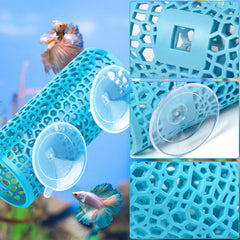 Abizoo habitat corail lumineux : tunnel décoratif et refuge discret pour poissons miniatures.
