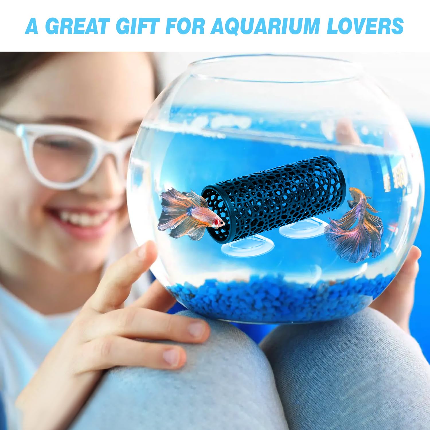 Abizoo Betta Tunnel refuge pour petits poissons et crevettes dans l’aquarium.