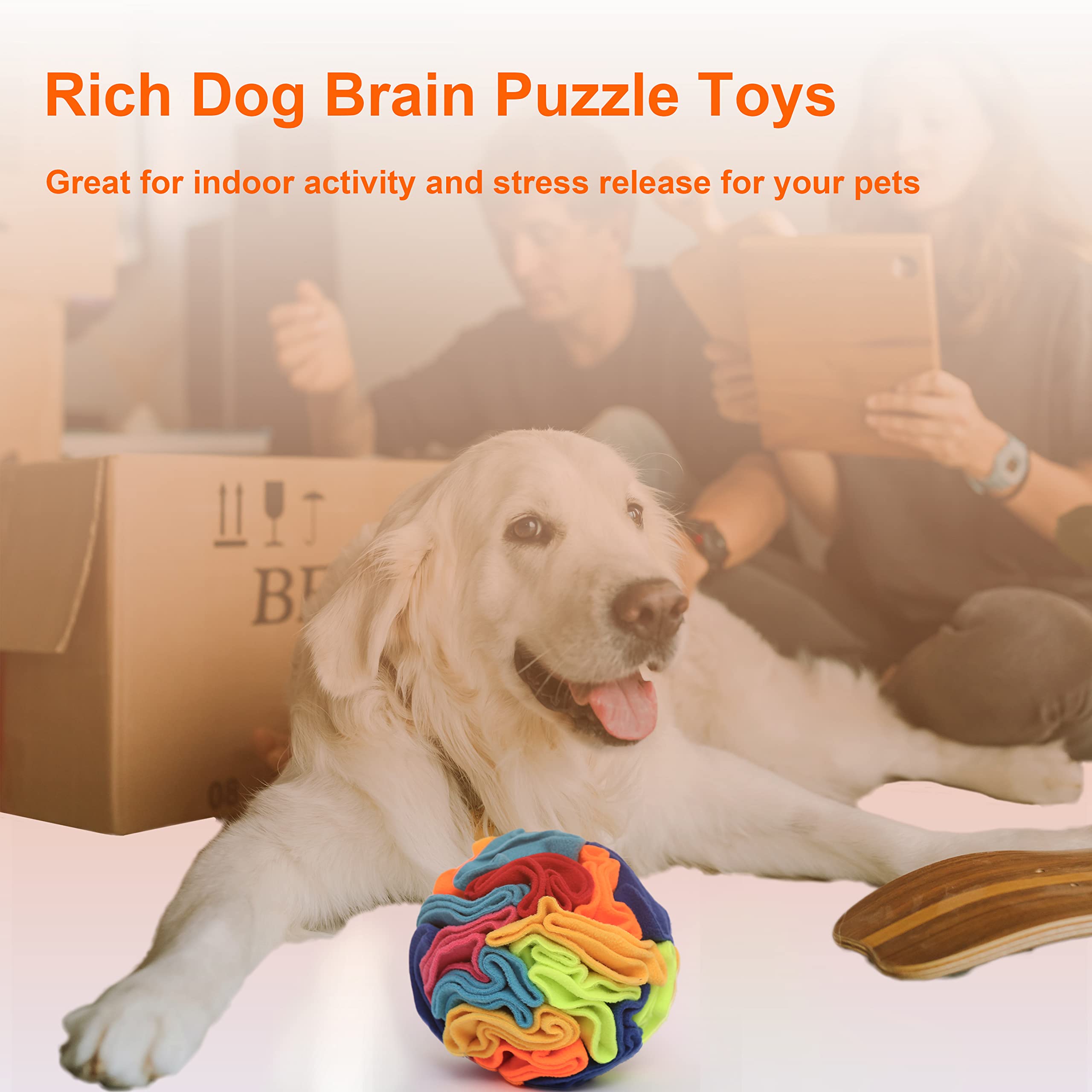 Ablechien Snuffle Ball chien en action stimulant l’attention durant le jeu