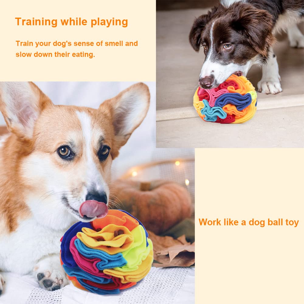 Ablechien Snuffle Ball : sac de rangement inclus pour transporter le jouet.