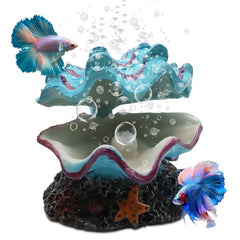 Abnaok Coquille Aquarium Bulles Air: bulles d’air apaisantes pour l’oxygénation du bac