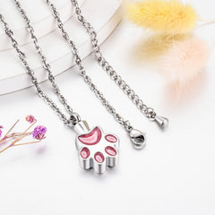 Pendentif empreinte patte rose abooxiu design vivant