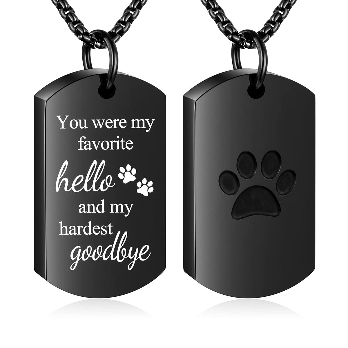 Pendentif ABOOXIU urne patte noir, porté près du cœur et mémoire personnelle.