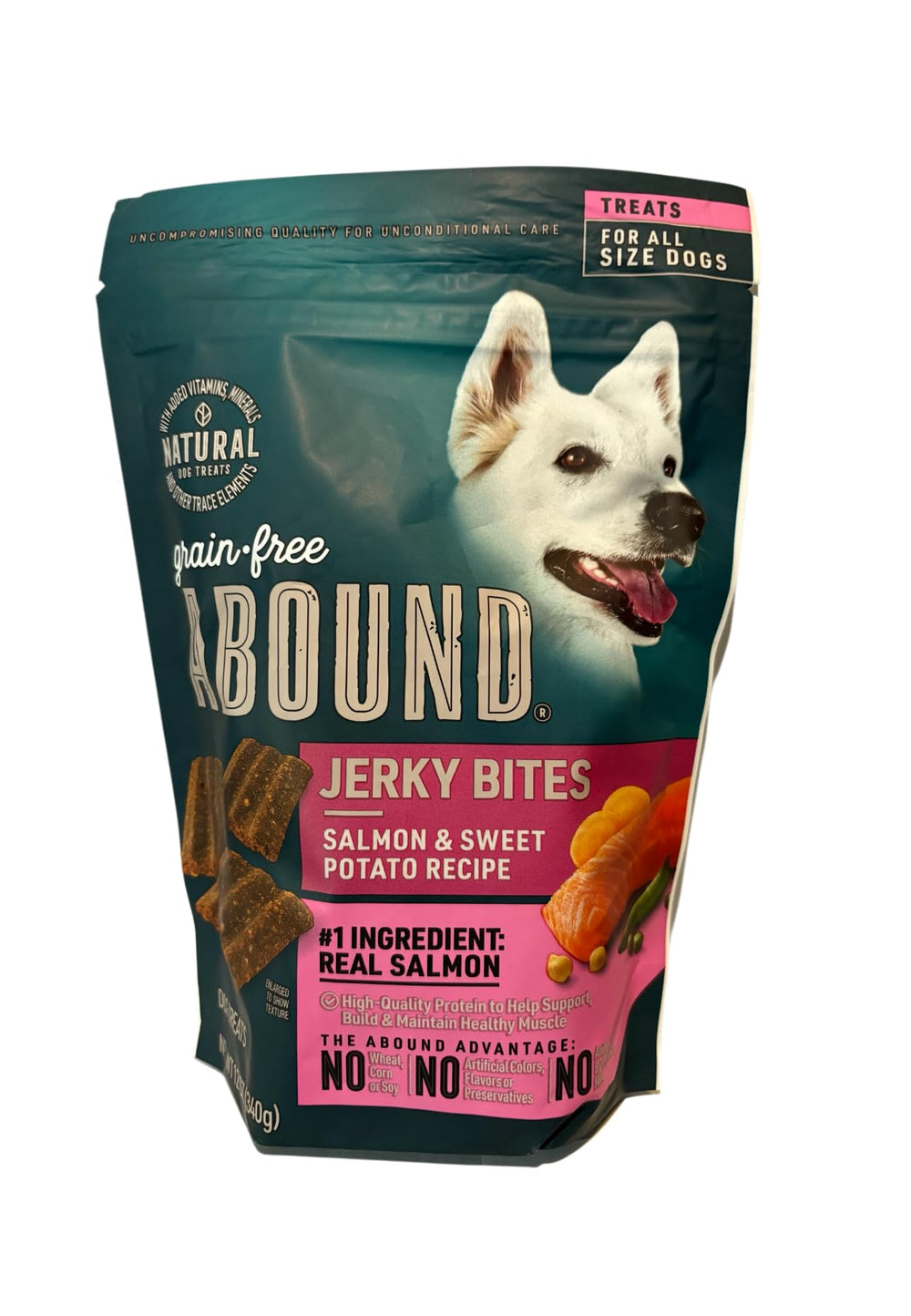 ABOUND sans céréales pour toutes tailles de chiens, friandises naturelles faciles à partager.