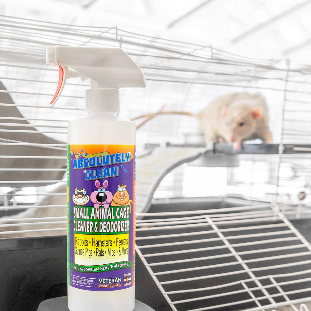 Absolutely Clean – nettoyant pour cages de rongeurs, usage pratique et sûr.