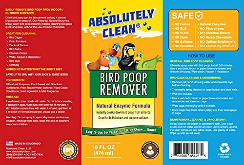 Absolutely Clean – application rapide sur salissures d'oiseaux sur meubles extérieurs