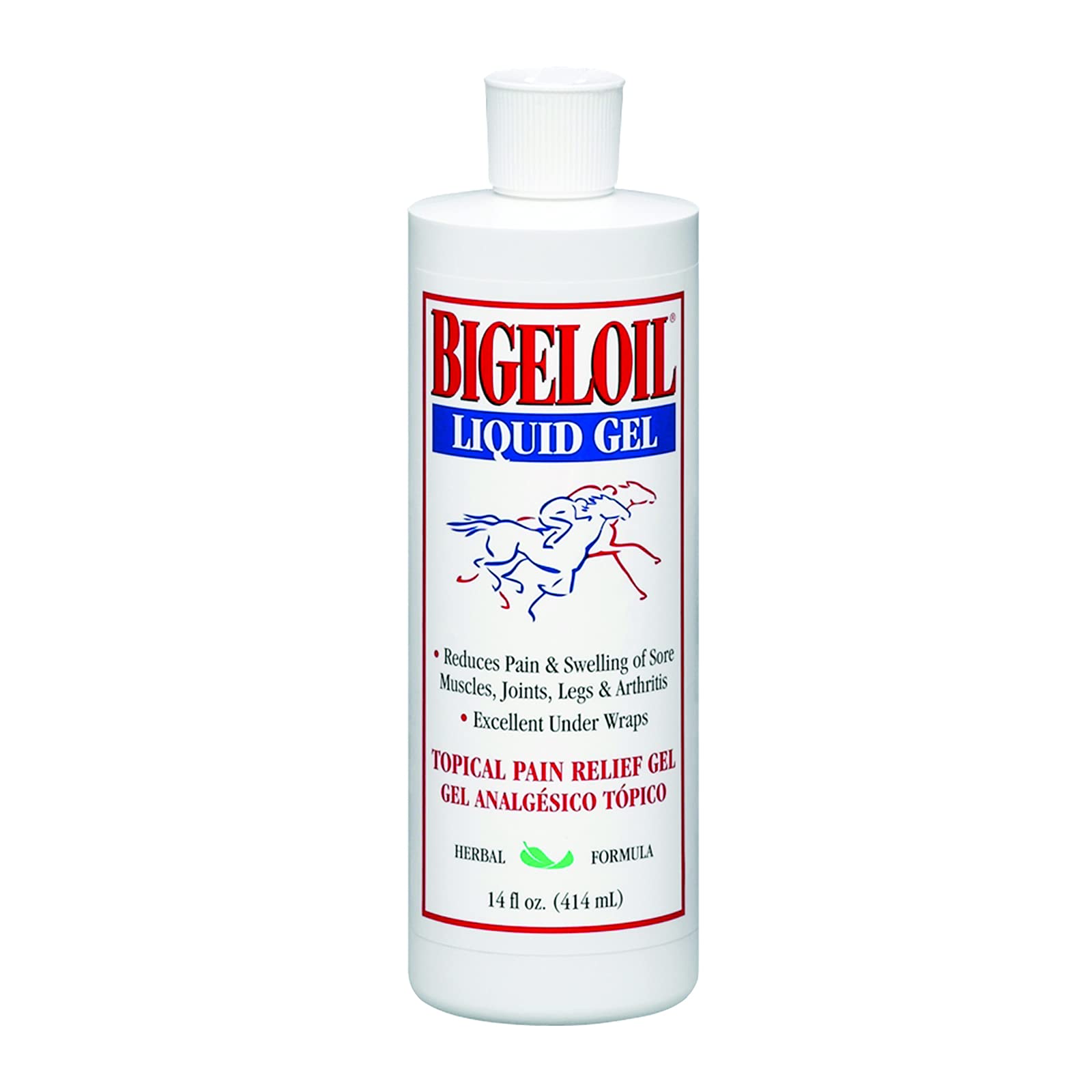 Absorbine Bigeloil Gel – flacon de 14oz pour usage après entraînement.