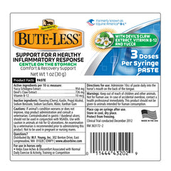 Absorbine Bute-Less, 3 doses, simplicité du traitement quotidien du cheval.