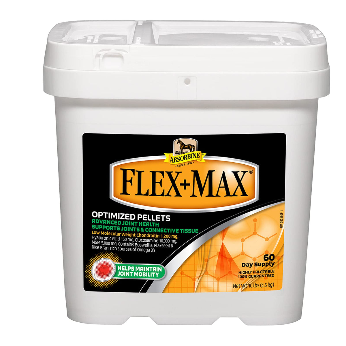 Absorbine Flex+Max granules articulation: soutien potentiel à la mobilité du cheval.