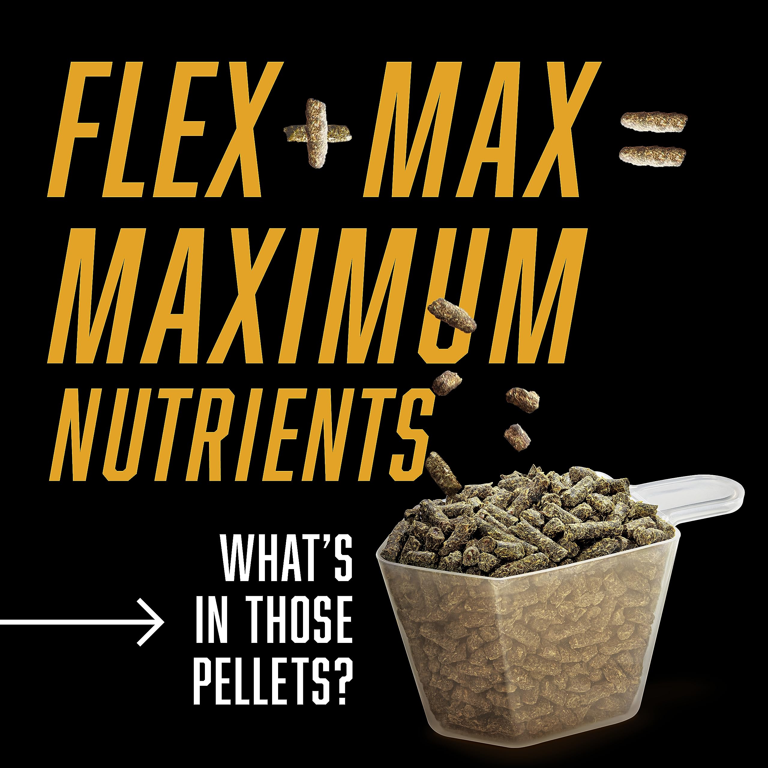 Granulés Absorbine Flex+Max mélangés à la ration quotidienne du cheval, simplicité d'administration.