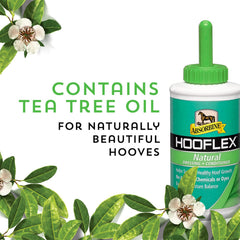 Absorbine Hooflex applique sur sabot, hydratation efficace.