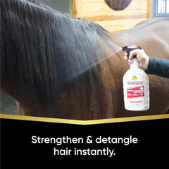 Absorbine ShowSheen, crinière et queue brillantes grâce au soin démêlant.