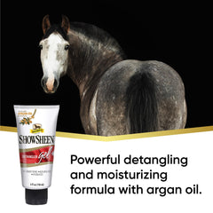 Absorbine ShowSheen démêlant argan: applicateur infusion pour application ciblée.