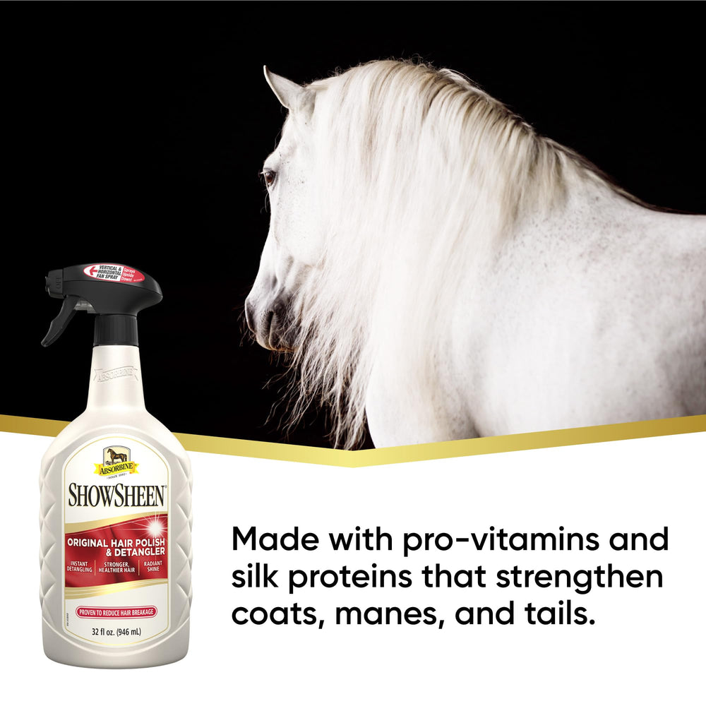 Absorbine ShowSheen poil cheval démelage facile et protection.