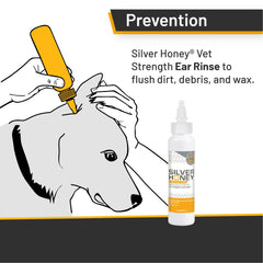 Absorbine Silver Honey application-oreilles montrant l’usage.