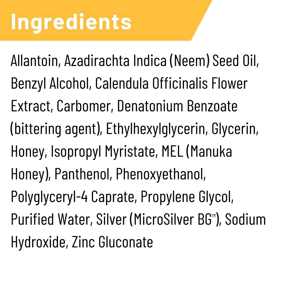 Couverture continue Absorbine Silver Honey sur zones irritées et plaies.