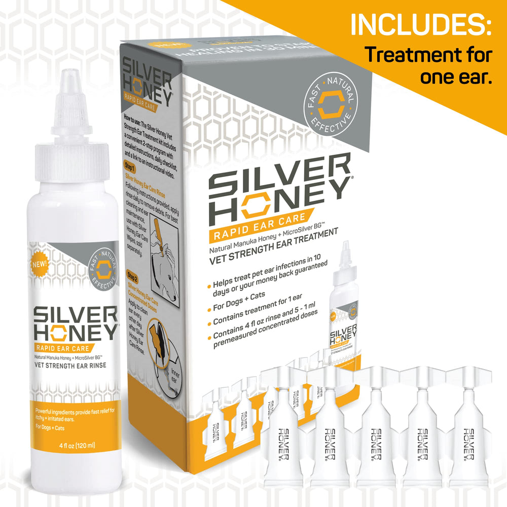 Absorbine Silver Honey – Système en deux étapes pour les soins des oreilles.