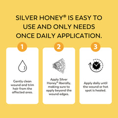 Absorbine Silver Honey : zone irritée prête pour le traitement.