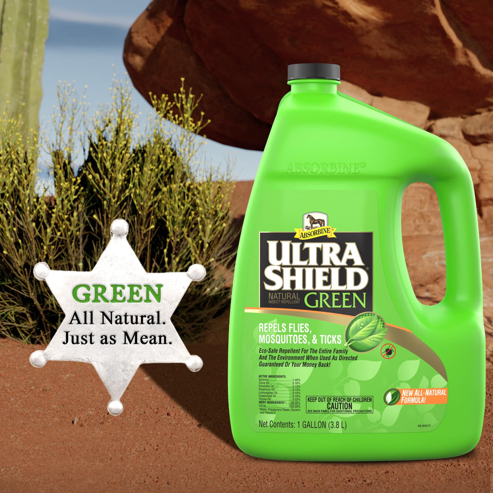 Absorbine UltraShield: soin quotidien sûr pour animaux et personnes lors d’activités extérieures.
