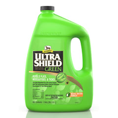 Absorbine UltraShield Green: bouteille 128oz sans pulvérisateur, protection naturelle pour chevaux et chiens.