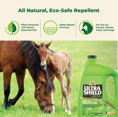 Absorbine UltraShield: étiquette illustrant les huiles essentielles et l’arôme frais.