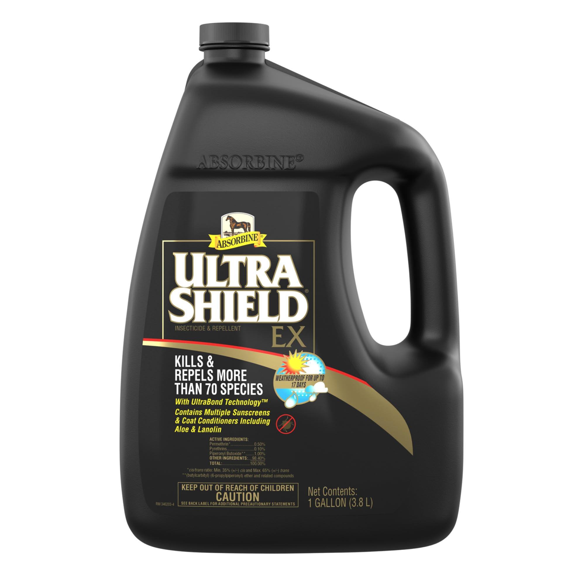 Absorbine UltraShield EX, bouteille prête à l’emploi, protection contre les insectes.