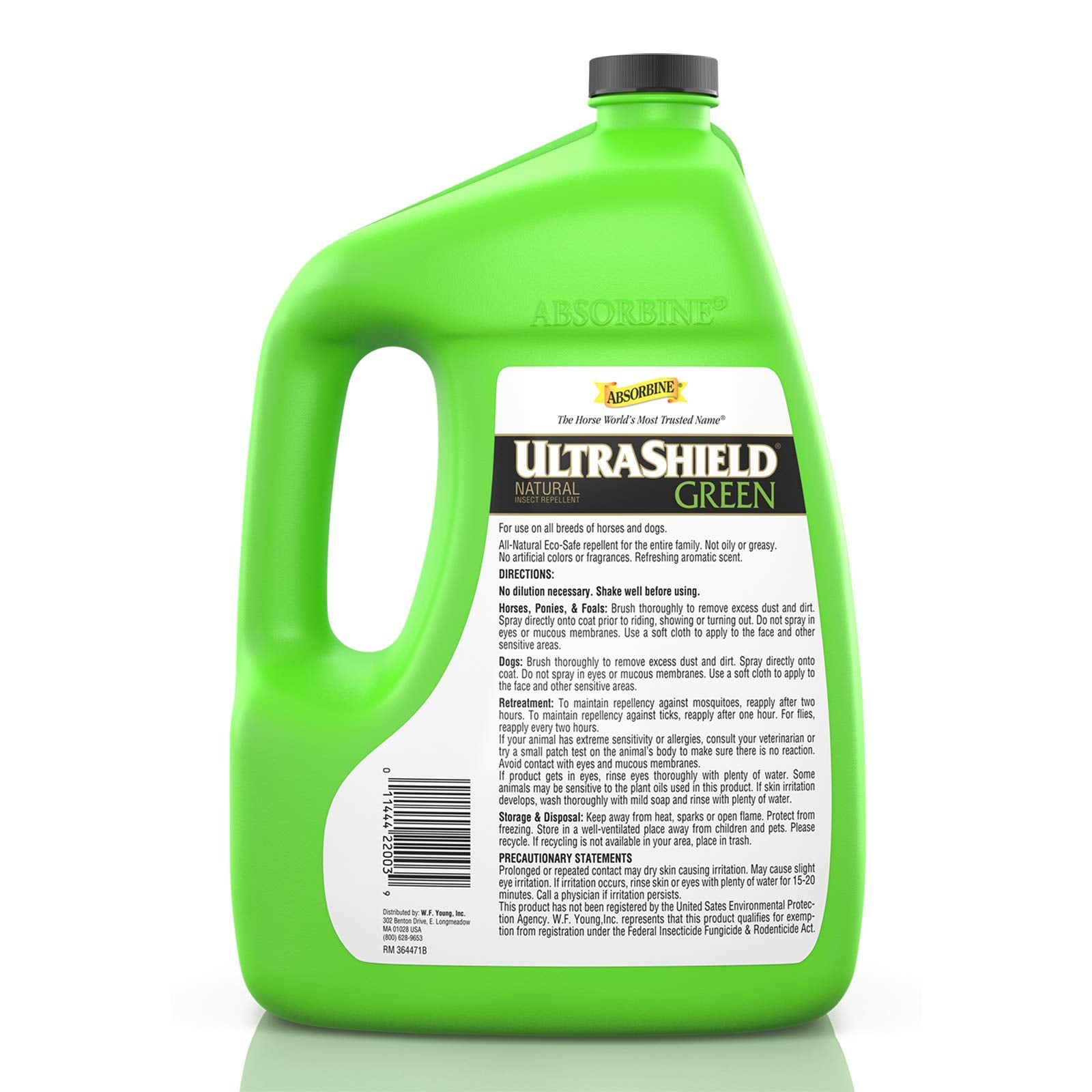 Absorbine UltraShield: formulation botanique soutenue par sept huiles essentielles.