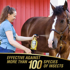 Absorbine UltraShield Gold: action longue durée jusqu'à 17 jours, utile en extérieur.
